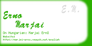 erno marjai business card